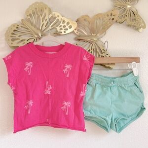 T2 Love Tee + Mint Jumping Beans Shorts